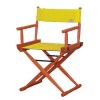 Cadeira diretor de cinema lona amarela madeira mogno