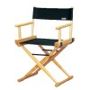 Cadeira diretor de cinema lona preta madeira clara marfim