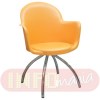Cadeira Gogo raio cromada polipropileno laranja